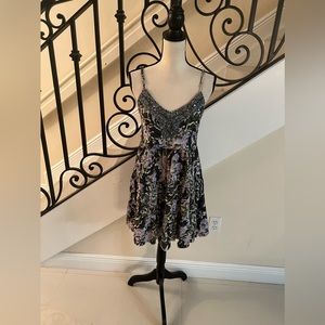 Free People tied rhinestone embellished dress!